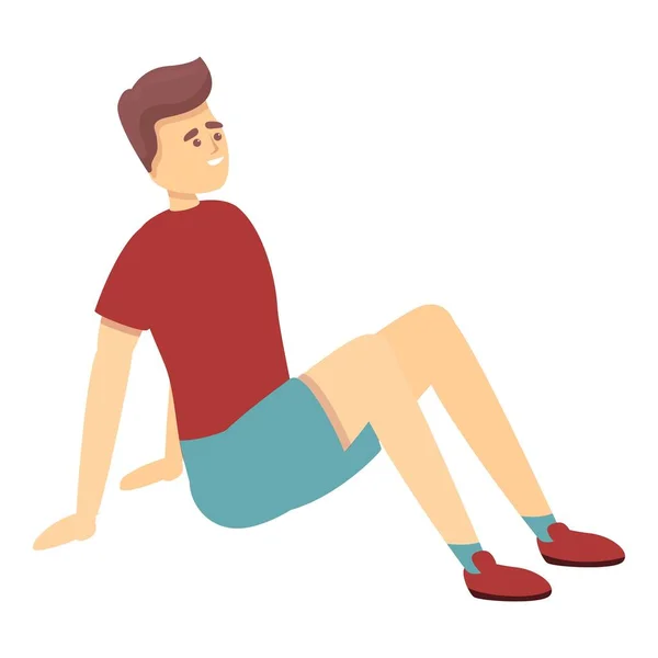 Descanso niño gimnasio icono vector de dibujos animados. Salud en el entrenamiento — Vector de stock