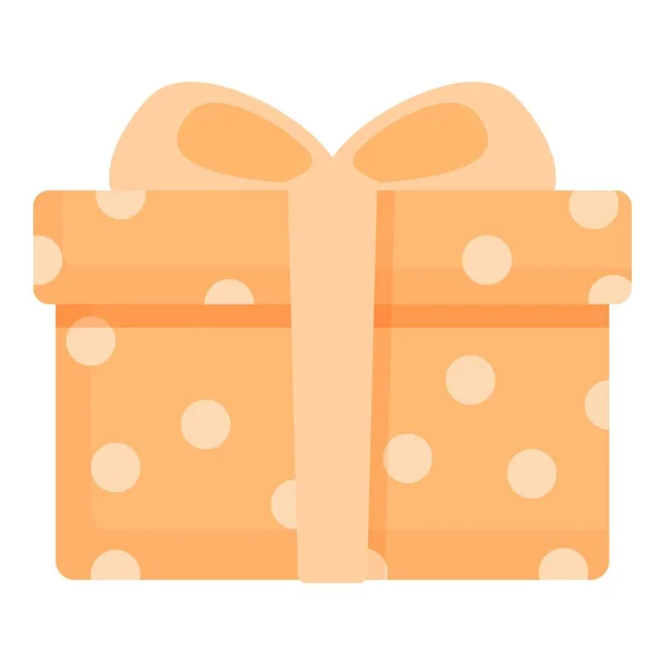 Mädchen Geschenk-Box Symbol Cartoon-Vektor. Glückliches Kind — Stockvektor