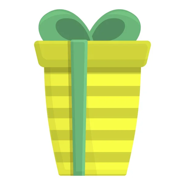 Green gift box icon icon vector. Рождественский подарок — стоковый вектор