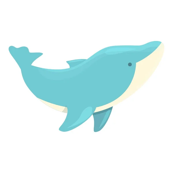 动物园海豚图标卡通矢量。海洋动物 — 图库矢量图片