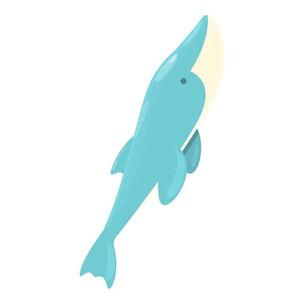 Delfinzirkus-Ikone Cartoon-Vektor. Fischschau — Stockvektor
