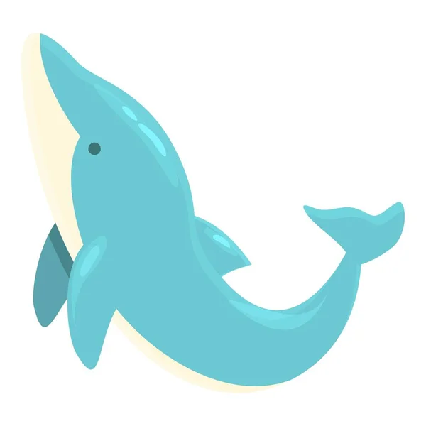 Aqua δελφίνι δείχνουν εικονίδιο διάνυσμα κινουμένων σχεδίων. Θαλάσσια πισίνα — Διανυσματικό Αρχείο