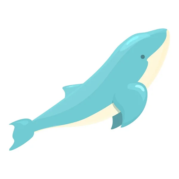 Aquatic show icon cartoon vector. Dolphin fish — Stock Vector