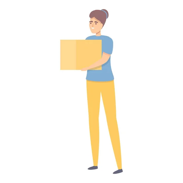 Vetor de desenho animado ícone caixa de entrega. Ordem do pacote —  Vetores de Stock