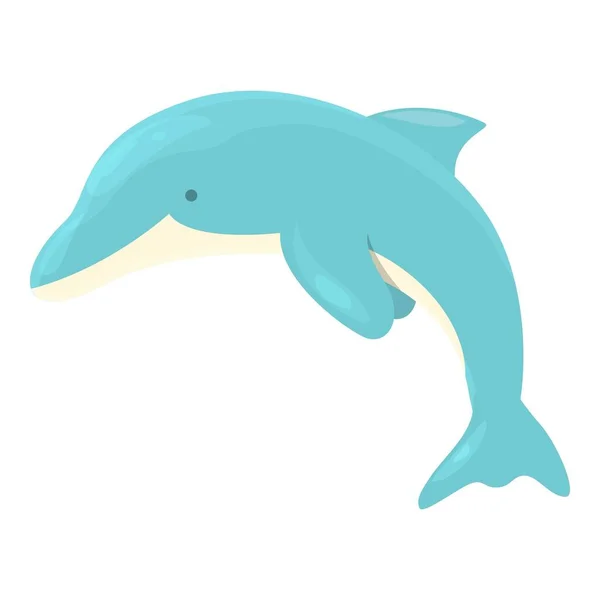 Dolphin menunjukkan ikon vektor kartun. Binatang laut Grafik Vektor