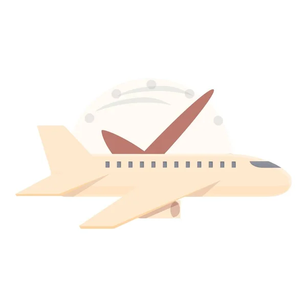Flugzeug-Jetlag-Symbol Cartoon-Vektor. Flugschlaf — Stockvektor