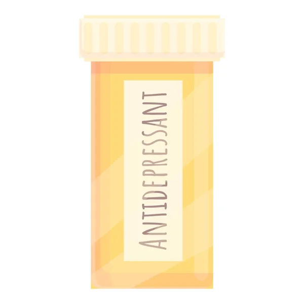 Antidepressiva Glas Symbol Cartoon-Vektor. Medikament — Stockvektor