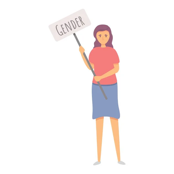 Gender discriminatie pictogram cartoon vector. Loopbaanongelijkheid — Stockvector