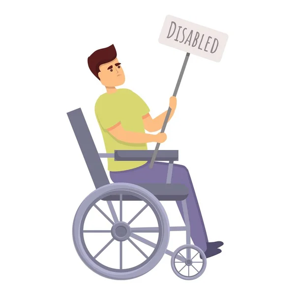 Disability discrimination icon cartoon vector. Osoby se zdravotním postižením — Stockový vektor