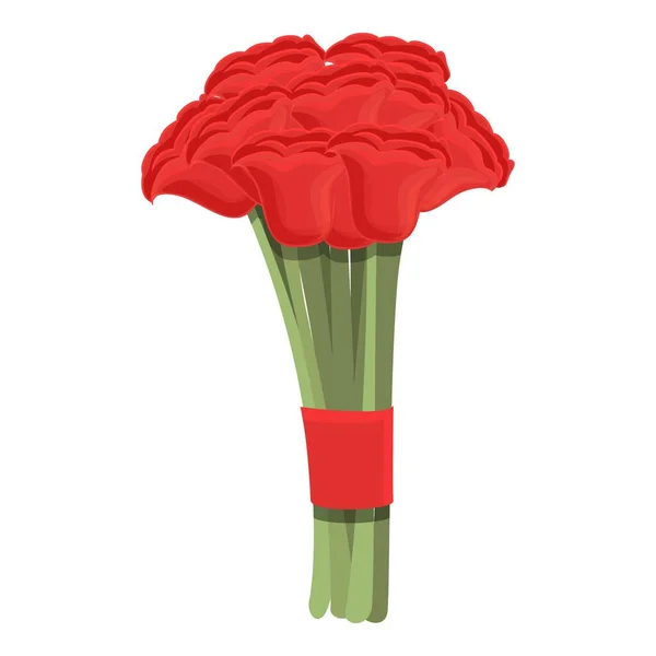 Romantische Bouquet-Ikone Cartoon-Vektor. Rosenblüte — Stockvektor