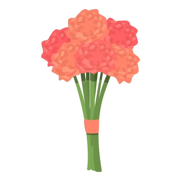 Blumen-Geschenk-Symbol Cartoon-Vektor. Dekorationsstrauß — Stockvektor