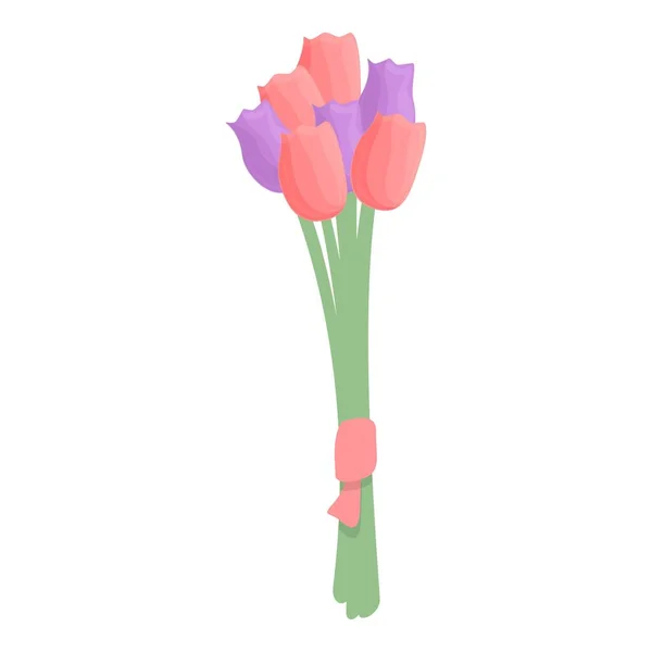 Blossom bouquet ícone cartoon vector. Bando de flores — Vetor de Stock