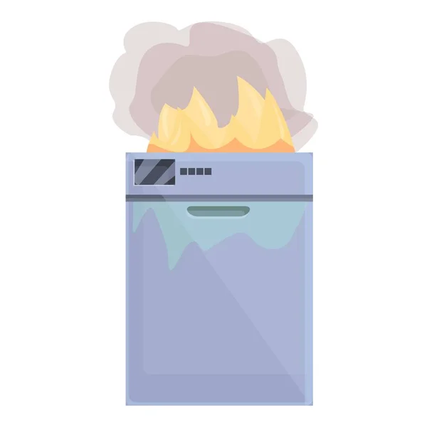 Chauffage lave-vaisselle icône dessin animé vecteur. Service de plombier — Image vectorielle