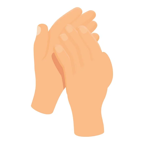 Soccer handclap icon cartoon vector. Hand clap — Stock Vector