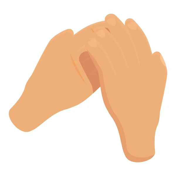 Sport hand klappa ikonen tecknad vektor. Applåder finger — Stock vektor