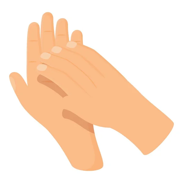 Show handclap icon cartoon vector. Hand applause — Stock Vector
