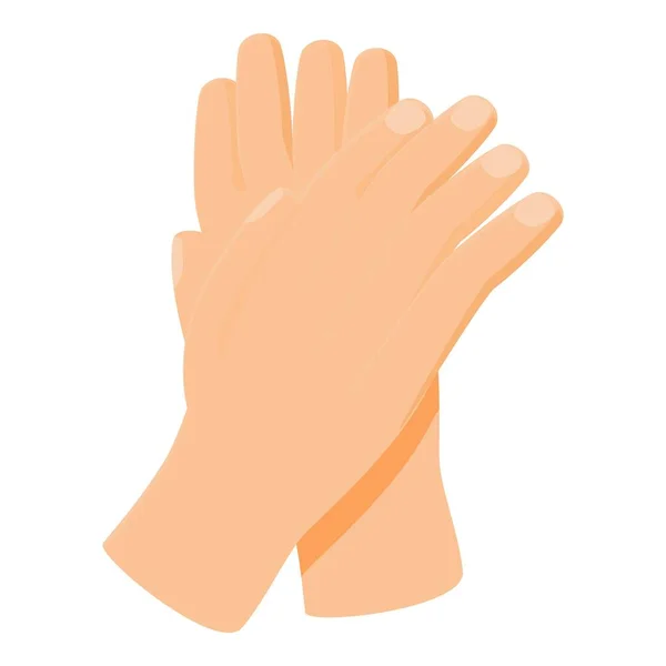 Praise handclap icon cartoon vector. Crowd applause — Stock Vector