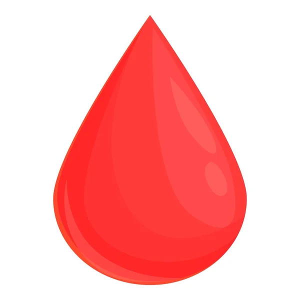 Goccia di sangue icona vettore cartone animato. Forma a goccia — Vettoriale Stock