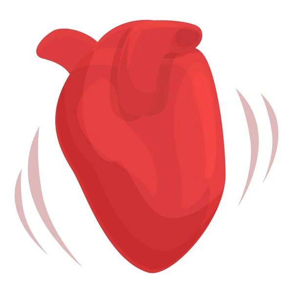 Heart beat icon cartoon vector. Pain disease — Stock Vector