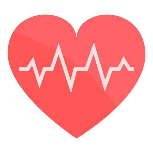 Corazón gráfico latido icono vector de dibujos animados. Frecuencia cardíaca — Vector de stock