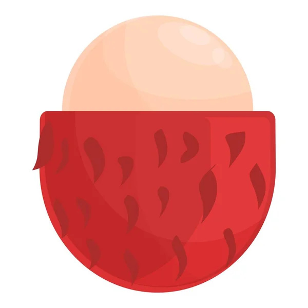 Jugo rambután icono vector de dibujos animados. Frutas tropicales — Vector de stock