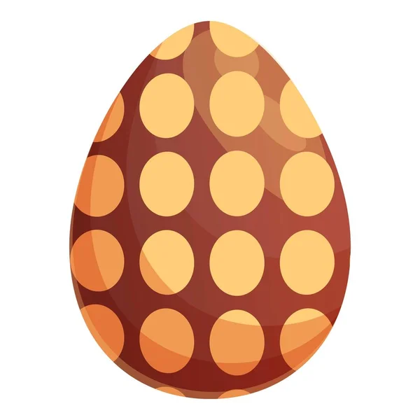 Icono de huevo de chocolate vector de dibujos animados. Dulces de Pascua — Vector de stock