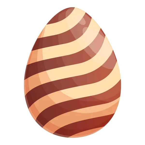 Chocolate huevo caramelo icono vector de dibujos animados. Caramelo de Pascua — Vector de stock