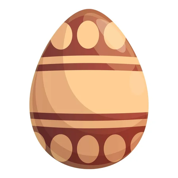 Marrón huevo de chocolate icono vector de dibujos animados. Dulces de Pascua — Archivo Imágenes Vectoriales