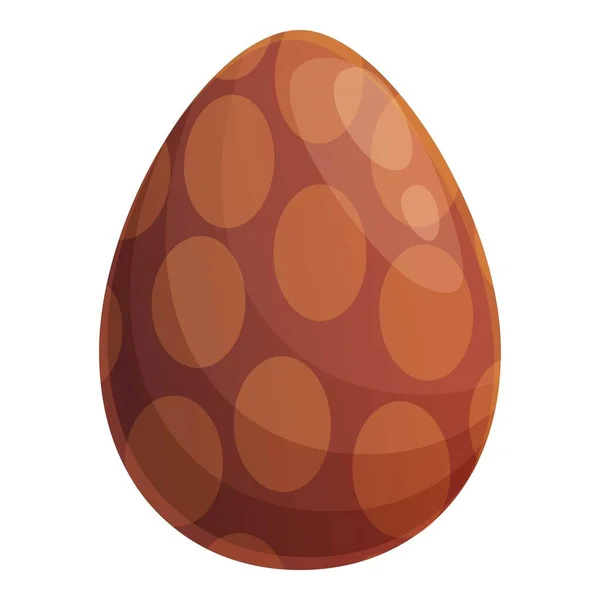 Dotted chocolate egg icon cartoon vector. Easter candy — Stock Vector