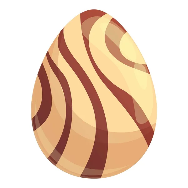 Icono de huevo de chocolate francés vector de dibujos animados. Dulces de Pascua — Vector de stock