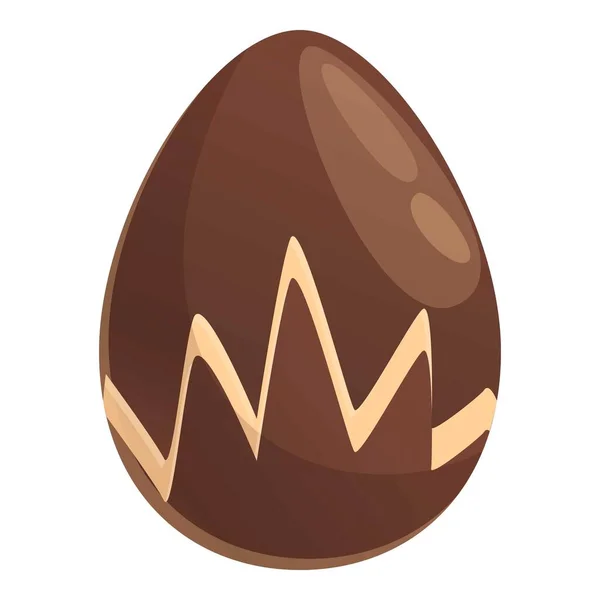 Crack ovo de chocolate ícone cartoon vector. Doces de Páscoa — Vetor de Stock