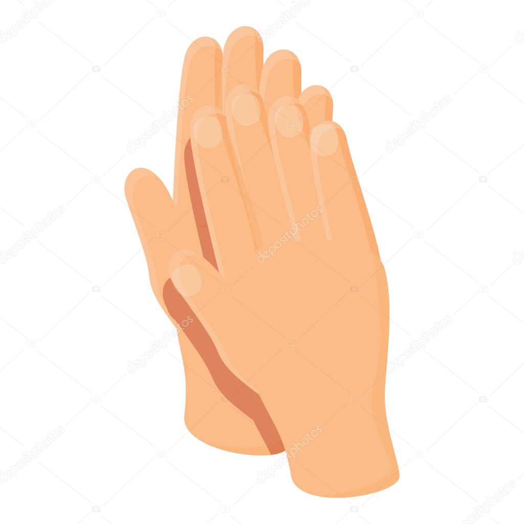 Hand clap icon cartoon vector. Encourage applause