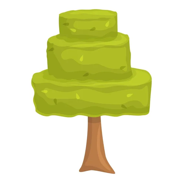 Řezání ikony strom kreslený vektor. Zahradní plot — Stockový vektor