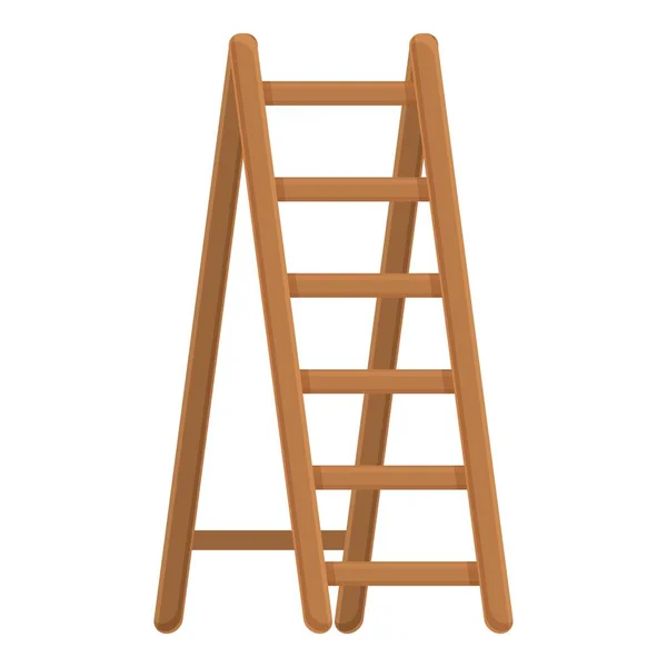 Hout ladder icoon cartoon vector. Boom tuin — Stockvector