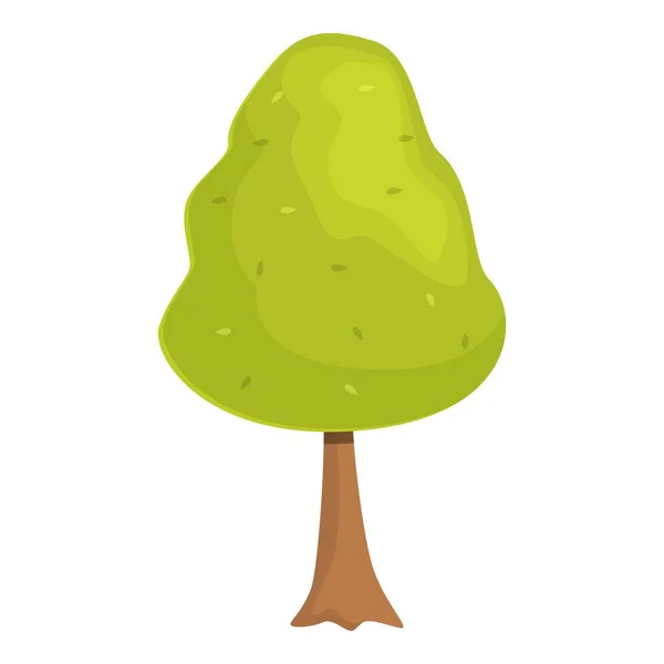 Árbol de jardín frutal icono vector de dibujos animados. Césped de cobertura — Vector de stock