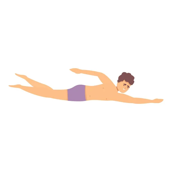 Aqua zwemmer club icoon cartoon vector. Zwemsport — Stockvector