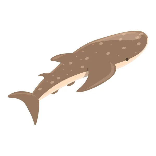 Requin baleine icône dessin animé vecteur. Mer de poisson — Image vectorielle