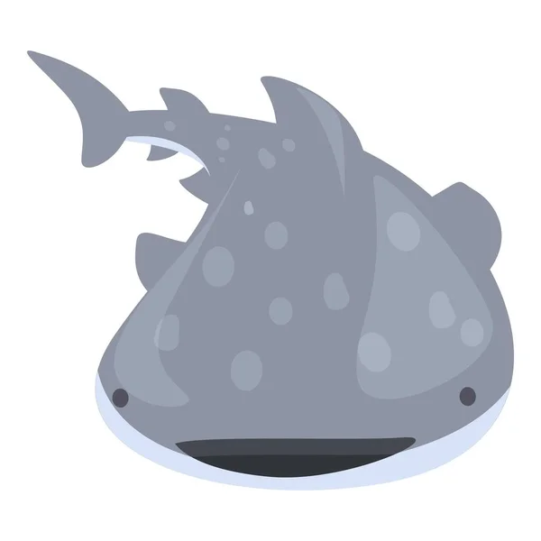 고래 상어의 포식자 아이콘 만화 벡터입니다. 바다 물고기 — 스톡 벡터