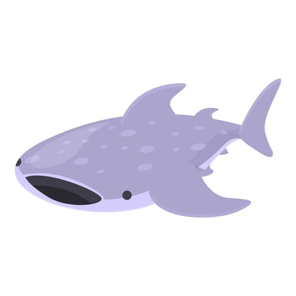 Whale shark animal icon cartoon vector. Sea fish — Stock Vector