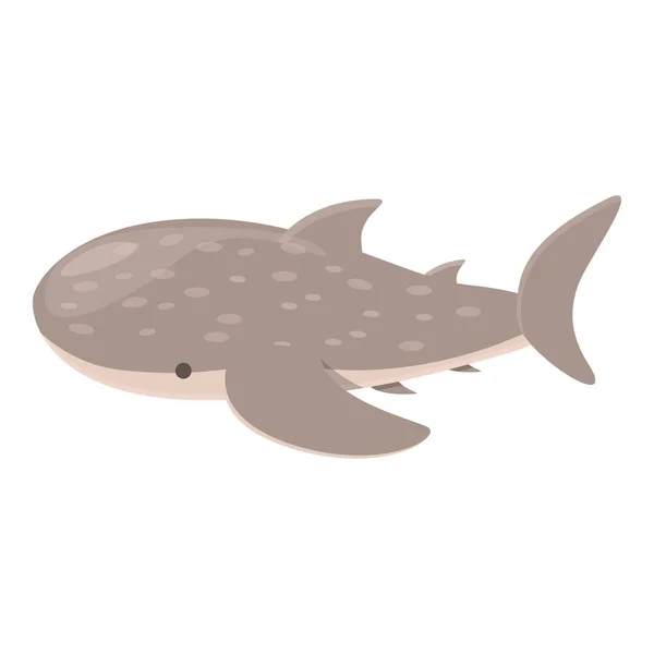 Tropical whale shark icon cartoon vector. Ocean fish — Stock Vector