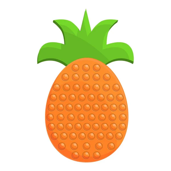 Ananas popit jouet icône dessin animé vecteur. Fidget pop stress — Image vectorielle