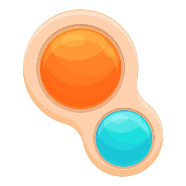 Small popit toy icon cartoon vector. Fidget pop — Stock Vector