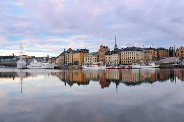 Staré město za úsvitu. Stockholm. — Stock fotografie