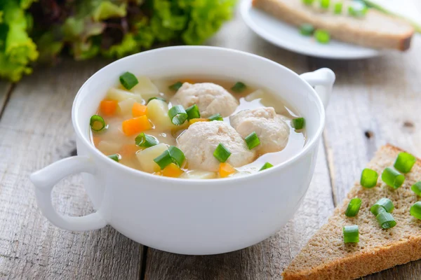 Meatballs soup — Stock Photo, Image