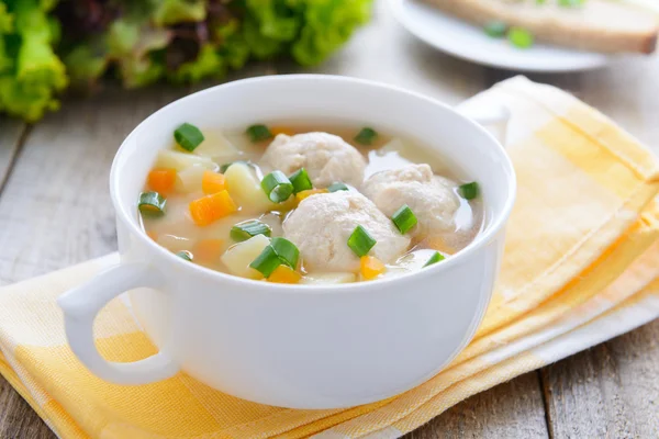 Meatballs soup — Stock Photo, Image