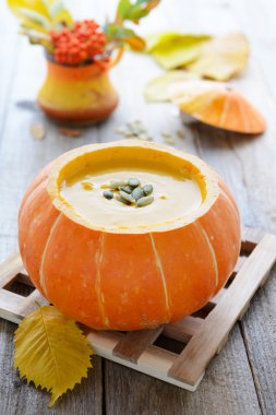 Pumpkin cream soup clipart