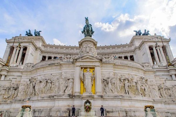 Victor Emmanuel Emlékmű Szülőföld Oltárja Olaszország Első Királyának Tiszteletére Épült — Stock Fotó