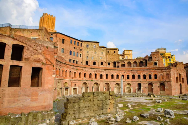 Ruiner Trajans Marked Verdens Eldste Kjøpesenter Roma Italia – stockfoto