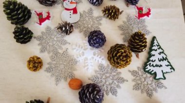 Cam plastik tekstil Noel ağacı süslemesi beyaz dantelli masa örtüsü