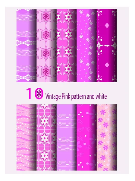 Vintage model Pembe ve beyaz 